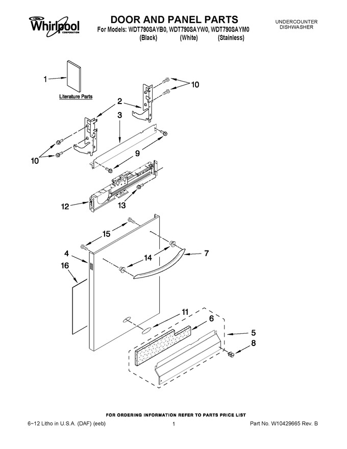 Diagram for WDT790SAYB0