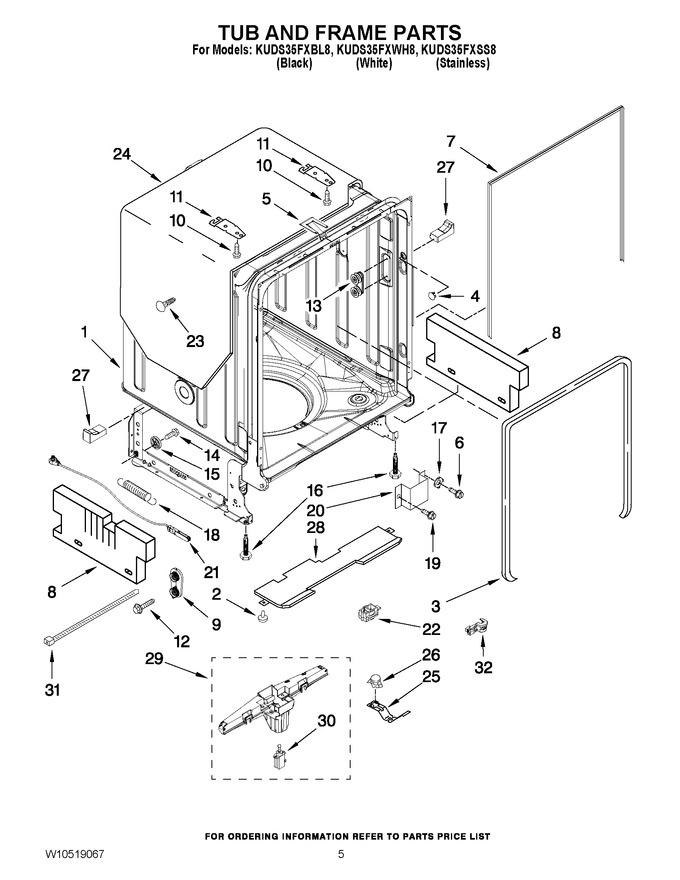Diagram for KUDS35FXBL8