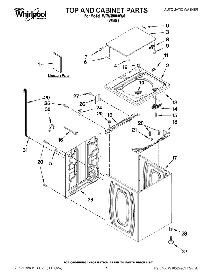 Diagram for WTW4900AW0
