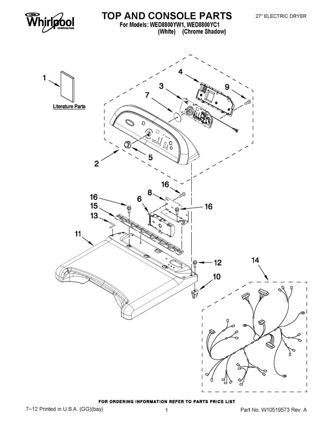 Diagram for WED8800YC1