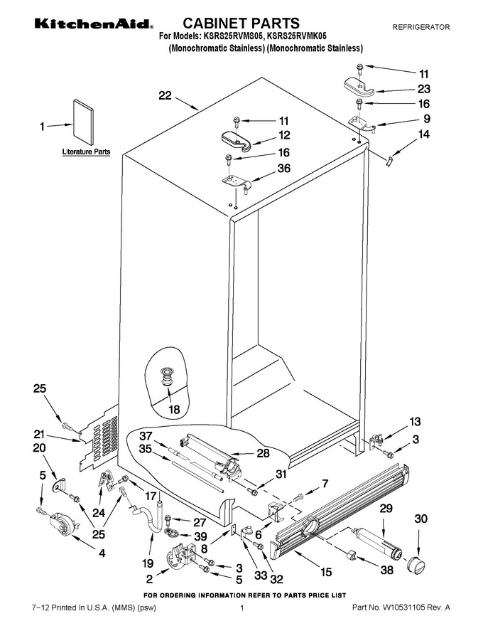 Diagram for KSRS25RVMS05