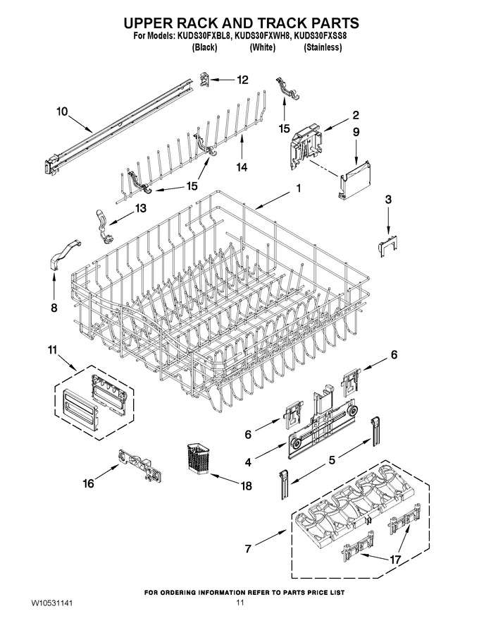Diagram for KUDS30FXWH8