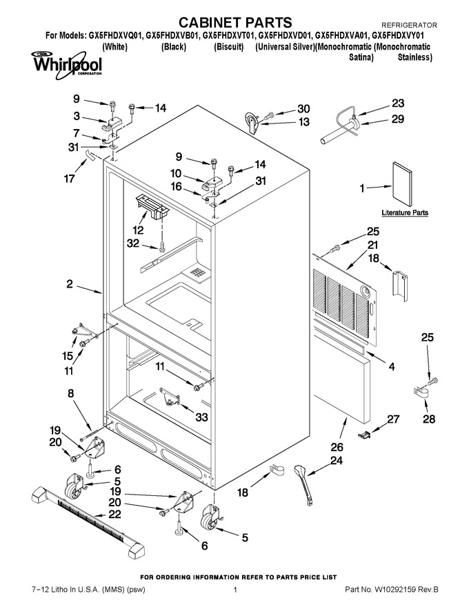 Diagram for GX5FHDXVA01
