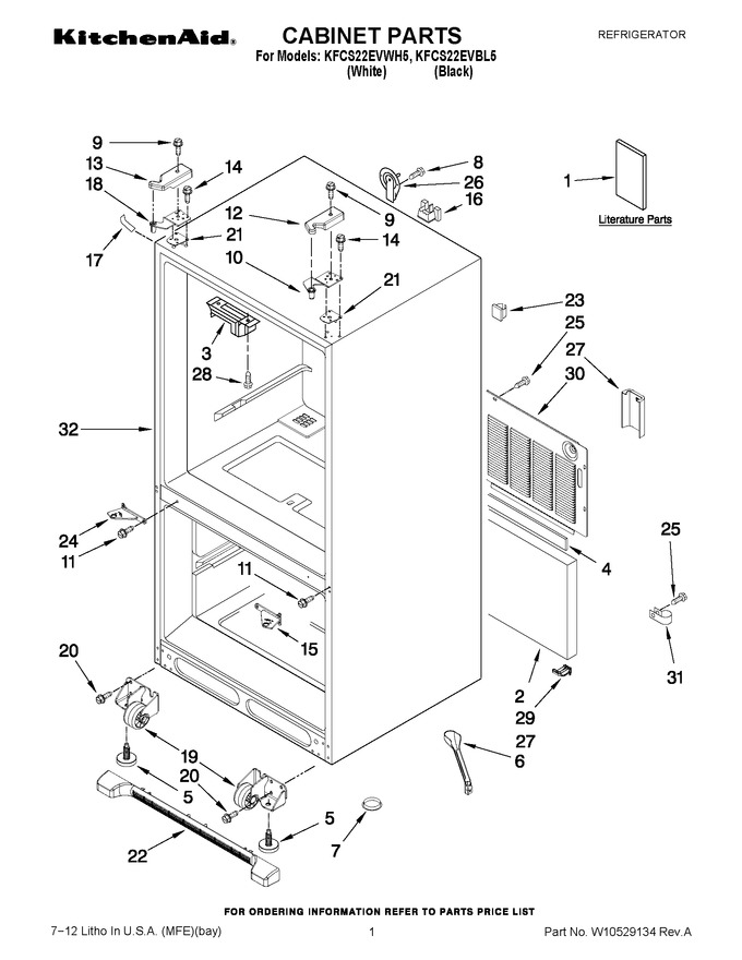 Diagram for KFCS22EVWH5