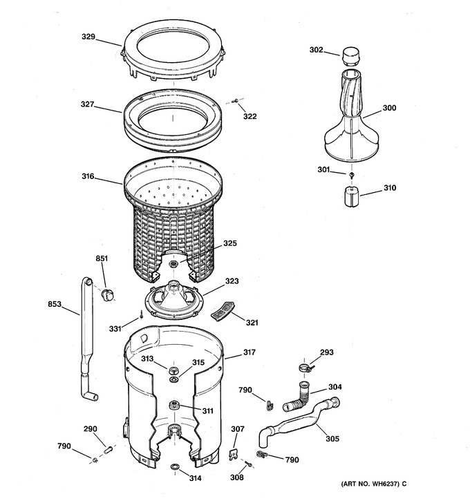 Diagram for WBXR1060T5WW