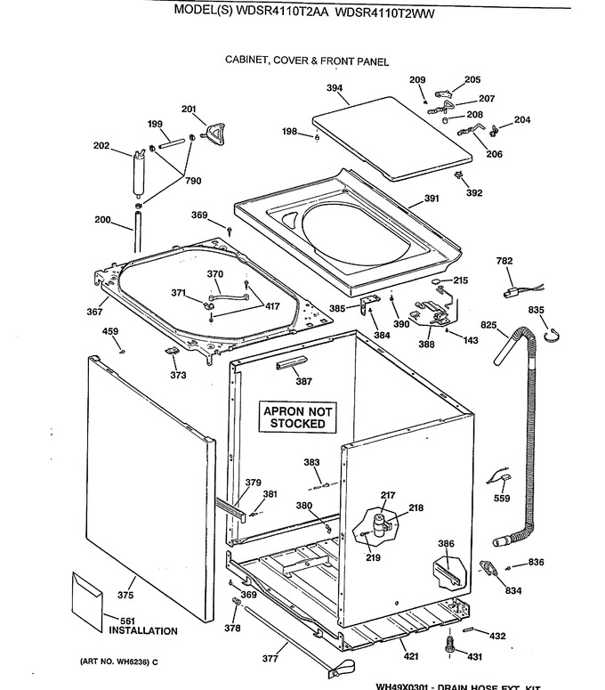 Diagram for WDSR4110T2WW