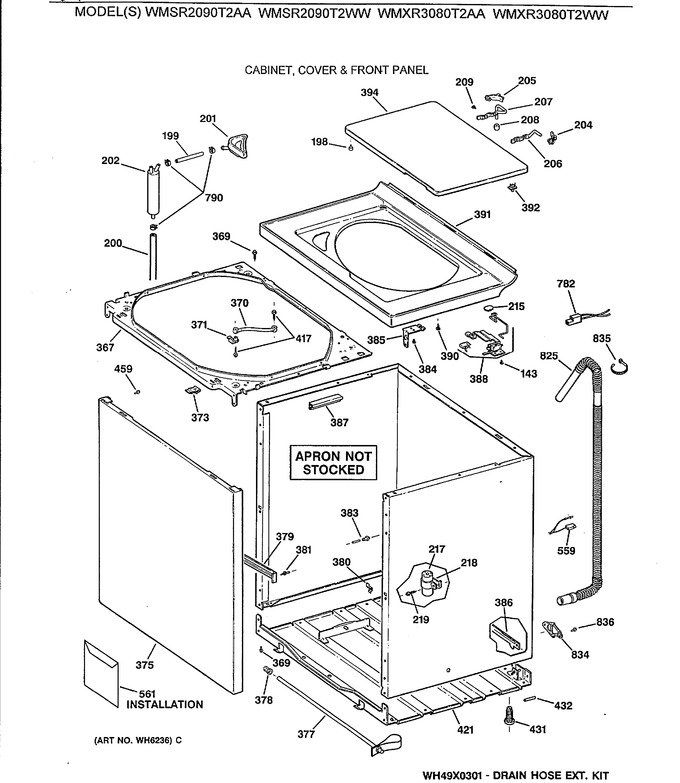 Diagram for WMSR2090T2WW