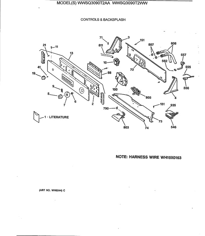 Diagram for WWSQ3090T2WW
