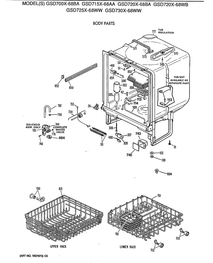 Diagram for GSD730X-68WW