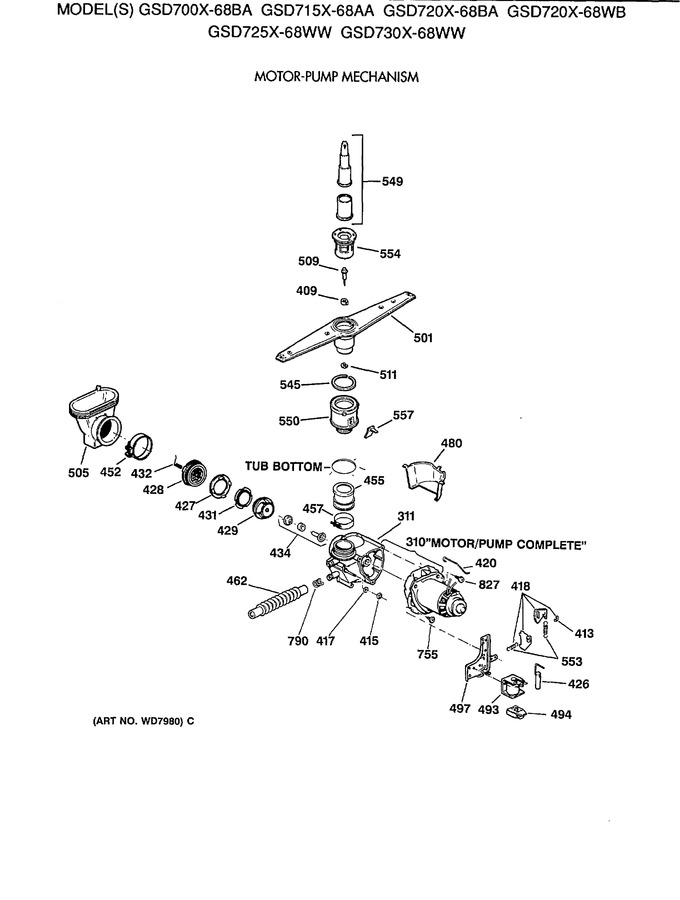 Diagram for GSD730X-68WW