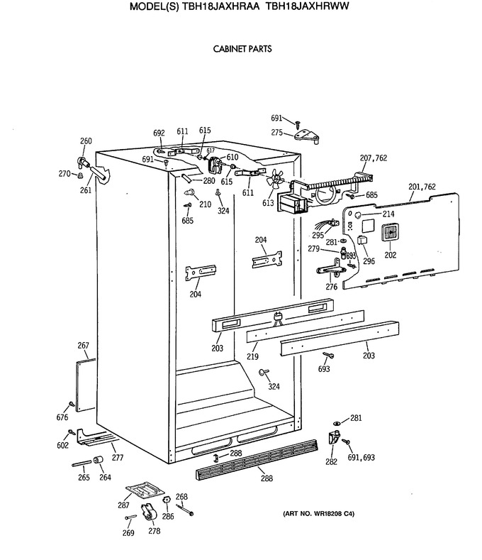 Diagram for TBH18JAXHRWW