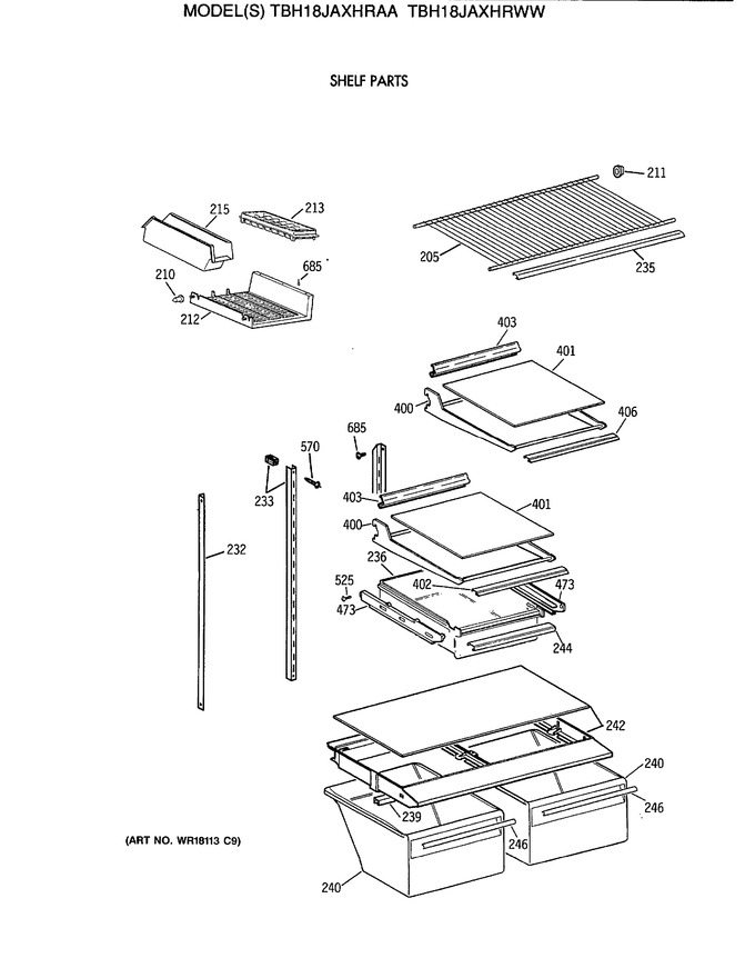Diagram for TBH18JAXHRWW