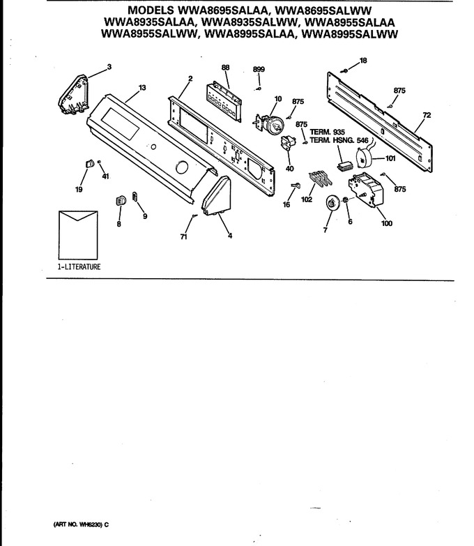 Diagram for WWA8695SALWW