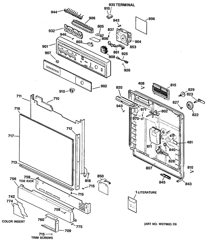 Diagram for GSD1435T64WW