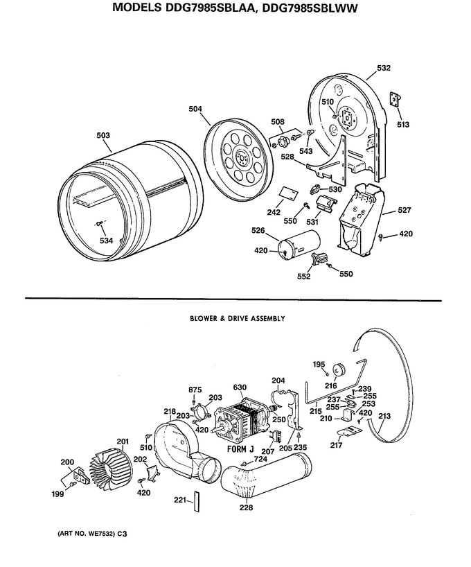 Diagram for DDG7985SBLWW