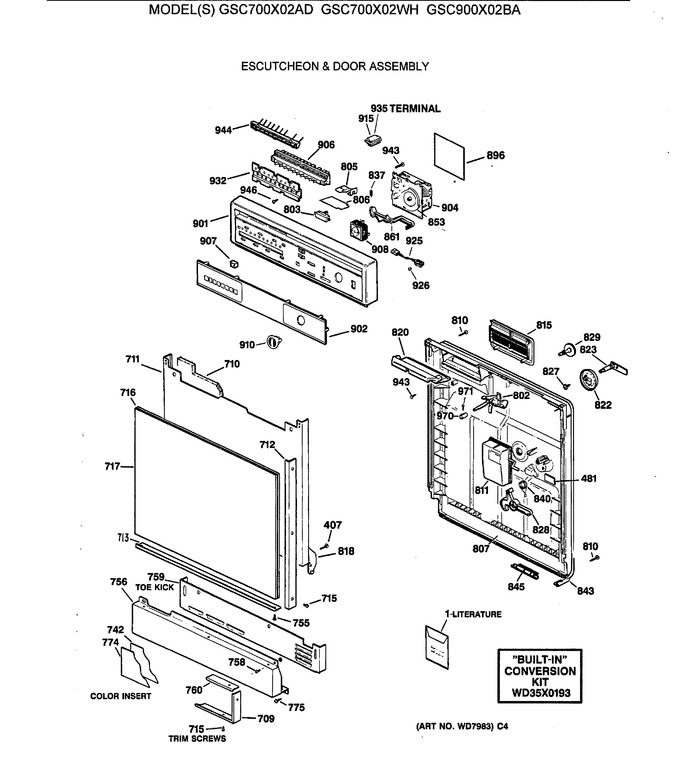 Diagram for GSC900X02BA