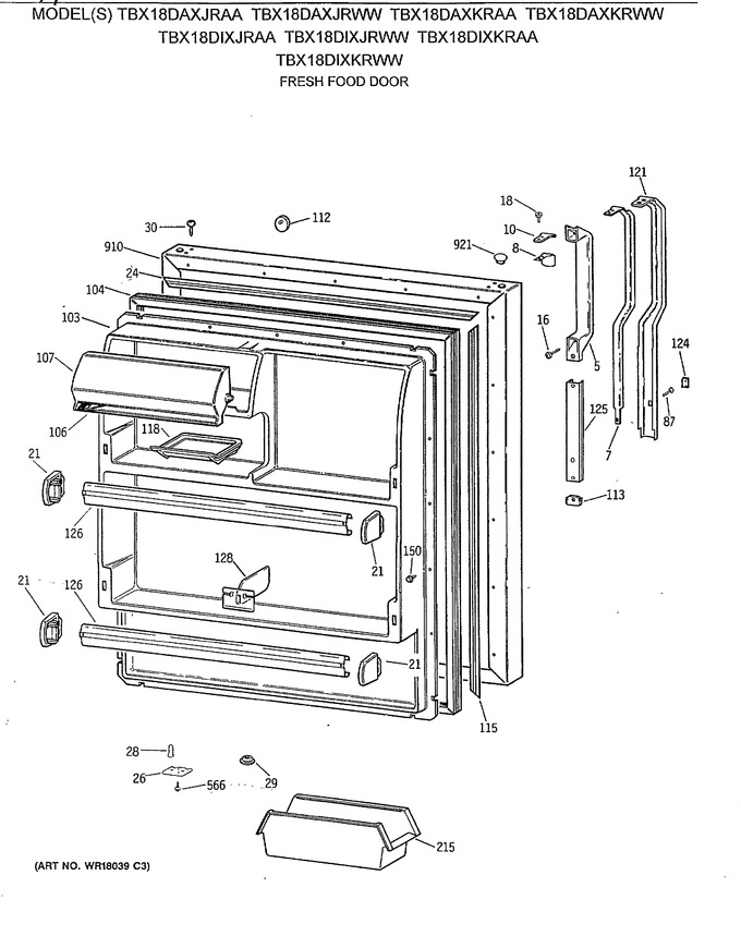 Diagram for TBX18DAXKRAA