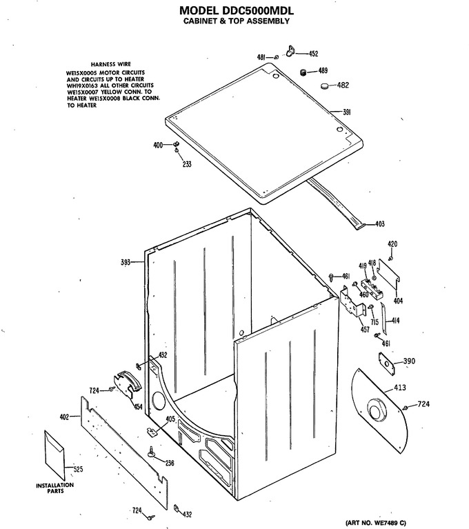 Diagram for DDC5000MDL