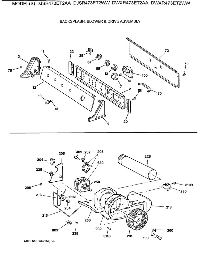 Diagram for DWXR473ET2AA