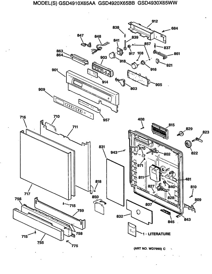 Diagram for GSD4930X65WW