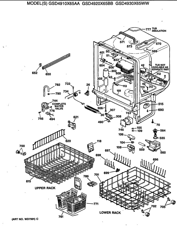 Diagram for GSD4930X65WW