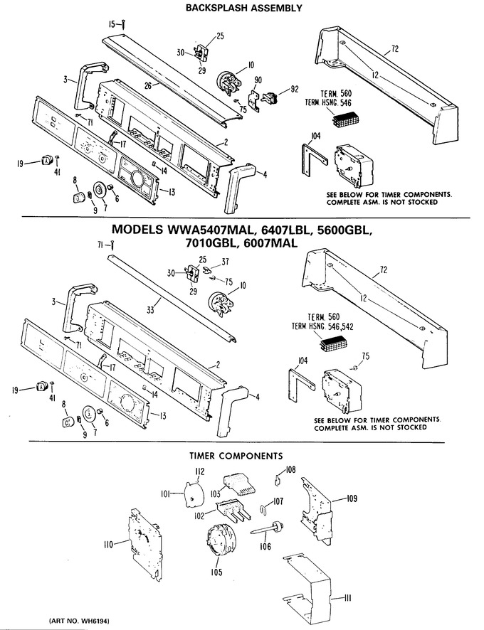 Diagram for WWA5600GBL
