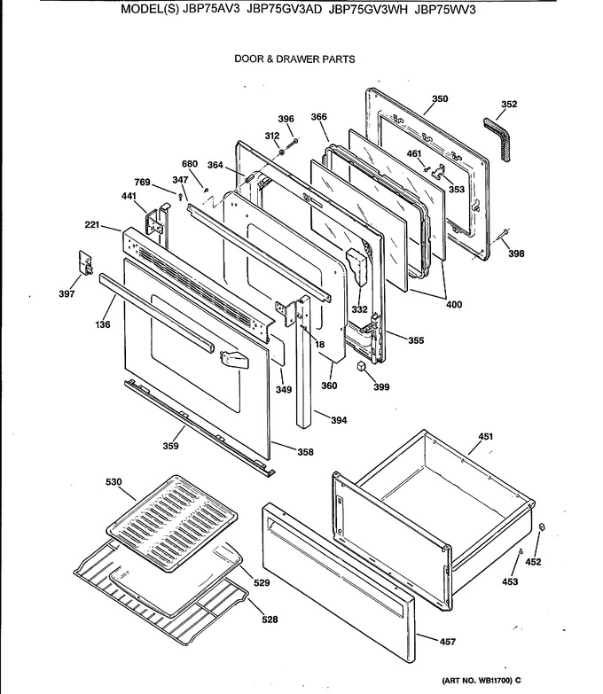 Diagram for JBP75GV3WH