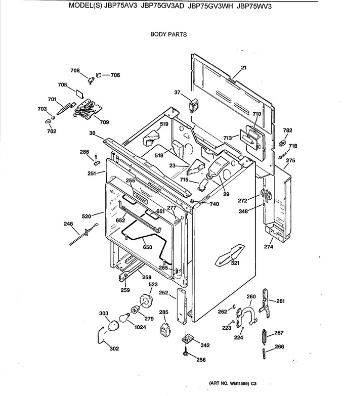 Diagram for JBP75GV3WH