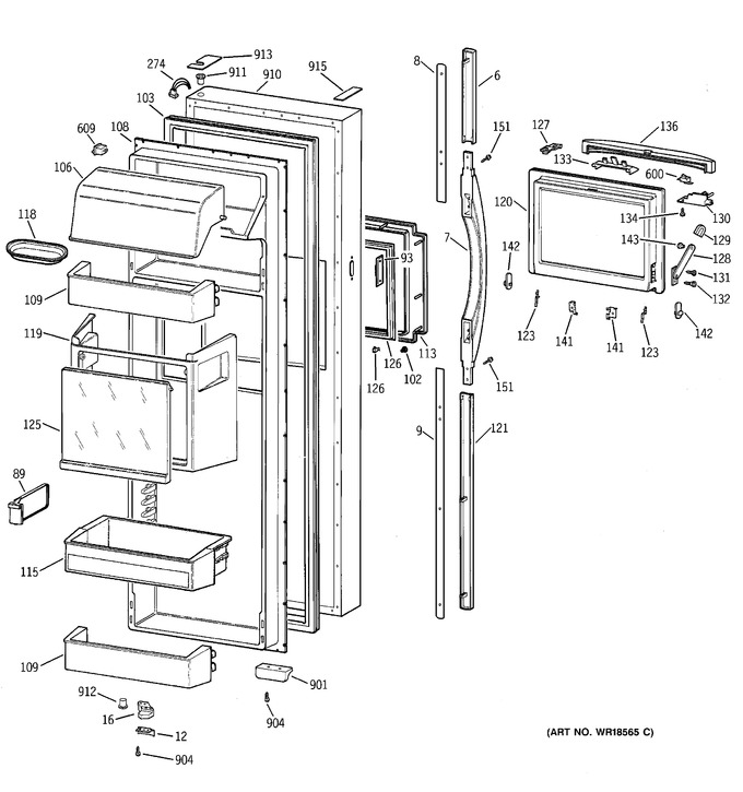 Diagram for TFX28PBBAWW