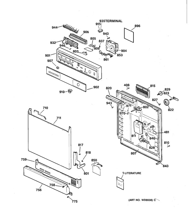 Diagram for GSD3620Z01BB