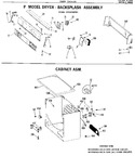 Diagram for 1 - P Model Dryer - Backsplash Assembly