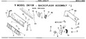 Diagram for 1 - V Model Dryer - Backsplash Assembly #1