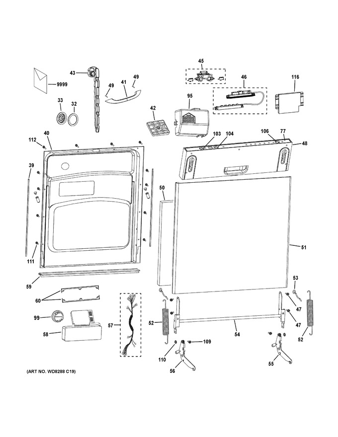 Diagram for PDW1800K01WW