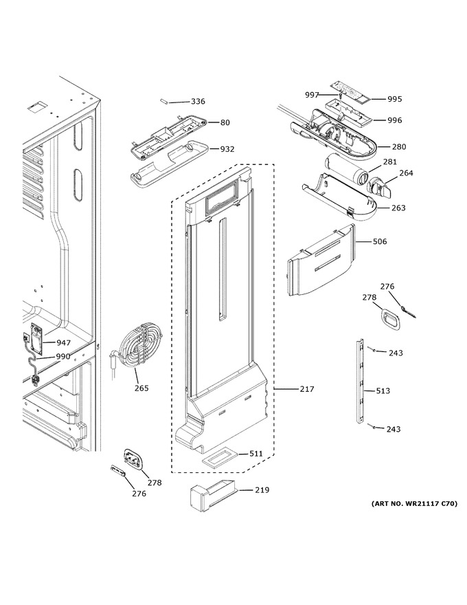 Diagram for GWE19JGLNFWW