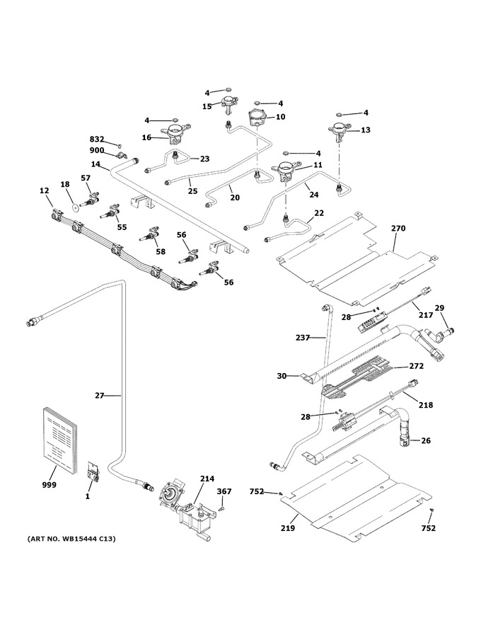 Diagram for JGB735FP1DS