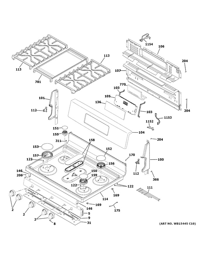 Diagram for JGB735FP1DS