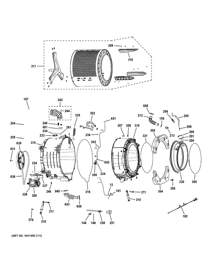 Diagram for PFW950SPT3DS