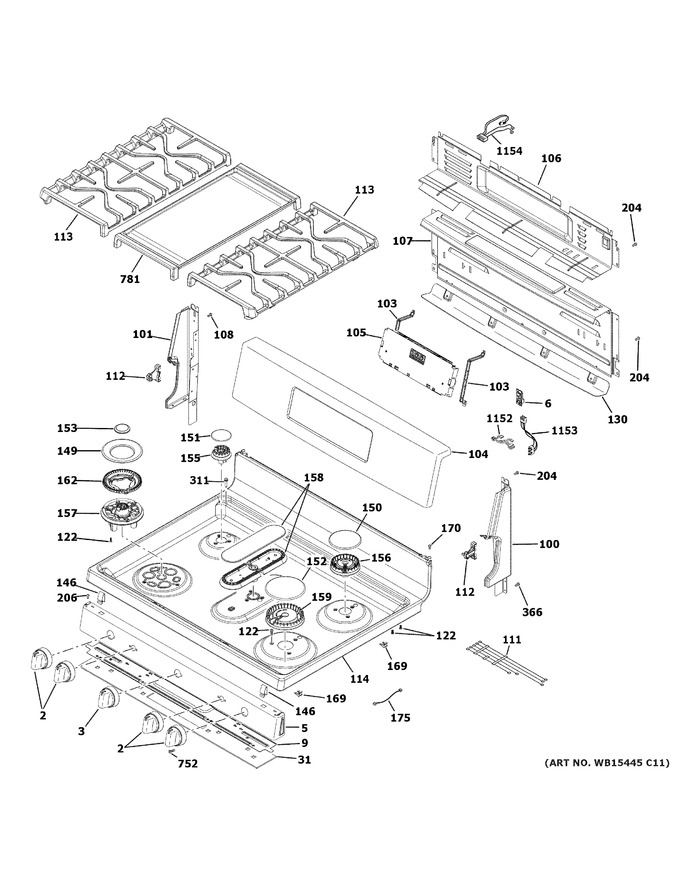 Diagram for PGB935YP4FS