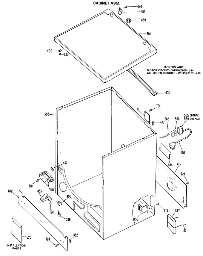 Diagram for DRL1555KBL