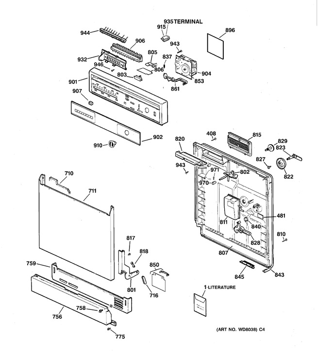 Diagram for GSD3830Z02WW