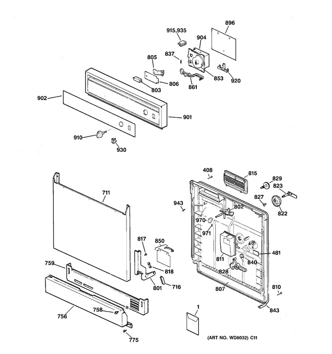 Diagram for PSD1000Z02WH