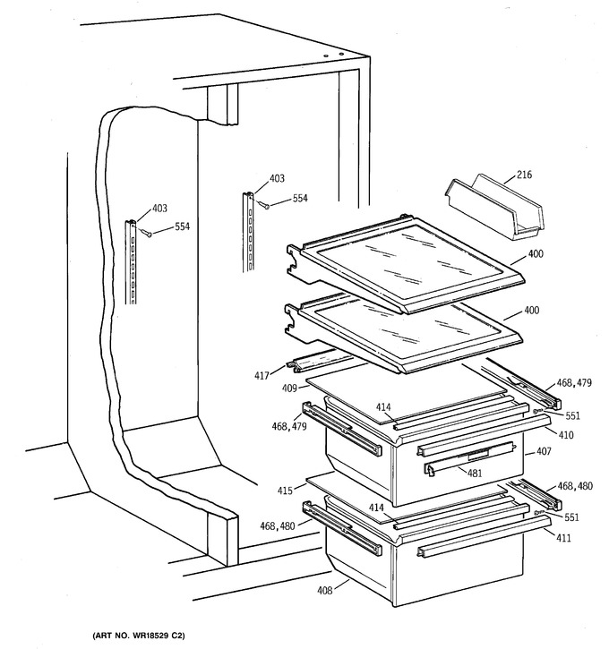 Diagram for CSX25MRCGWW