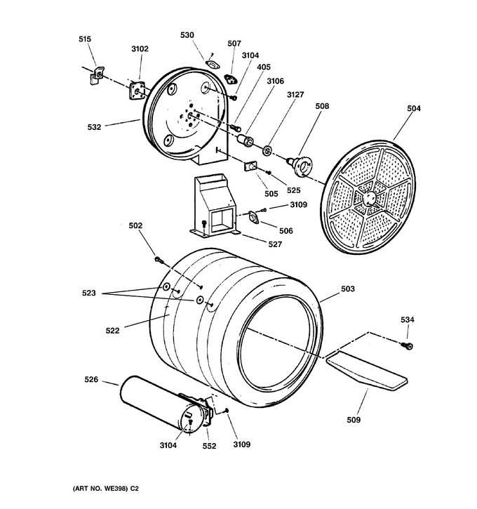 Diagram for DPSF505GW2WW