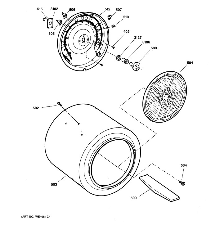 Diagram for NJSR453EW1WW