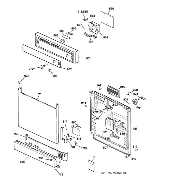 Diagram for GSD1005F00WH