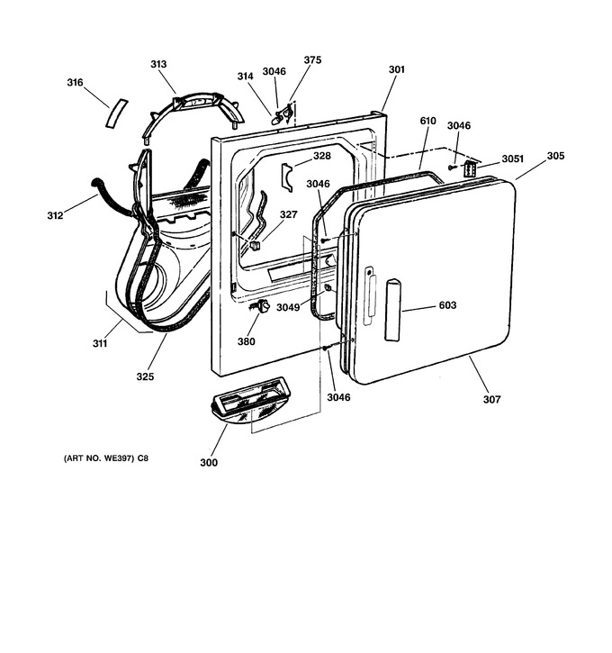 Diagram for DPSR465EA1WW