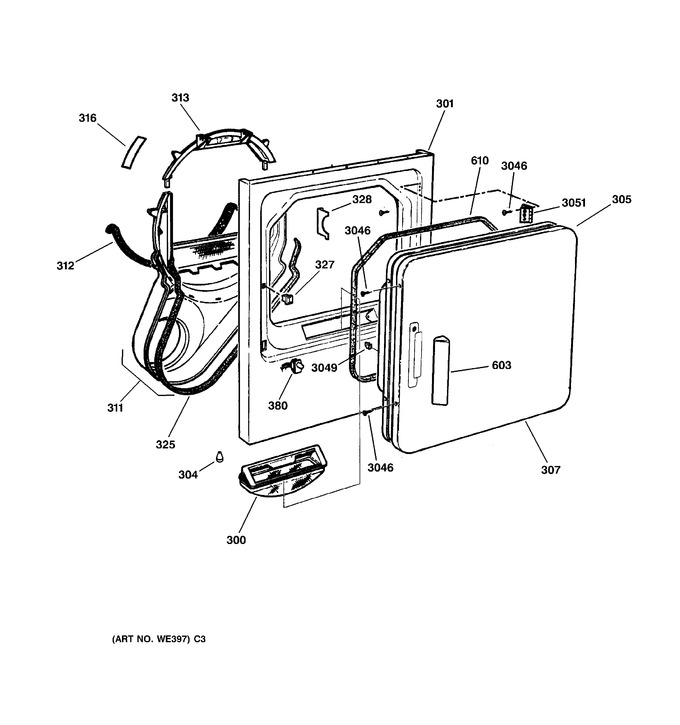 Diagram for NBXR453GV3WW