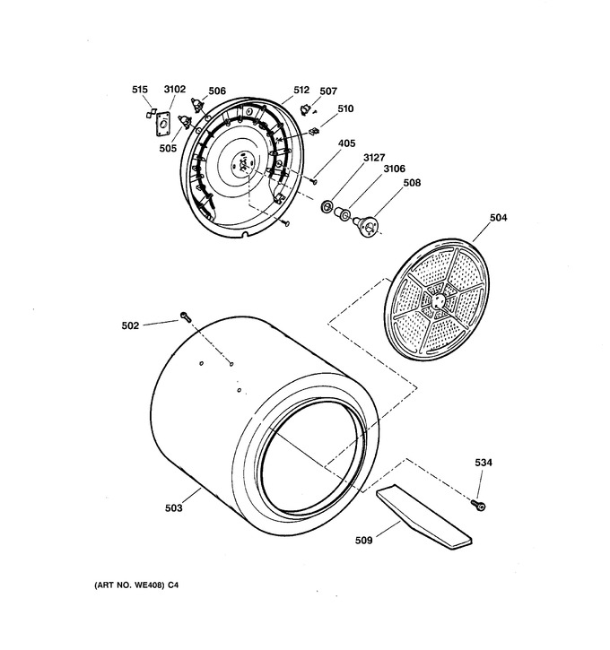 Diagram for DPSR405EA1WW