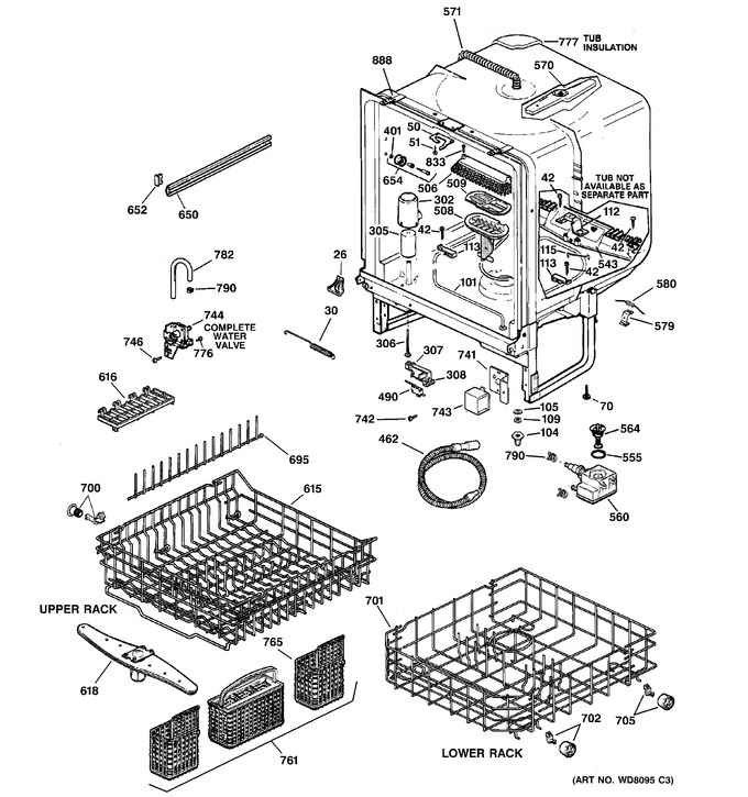 Diagram for EDW3000G00WW