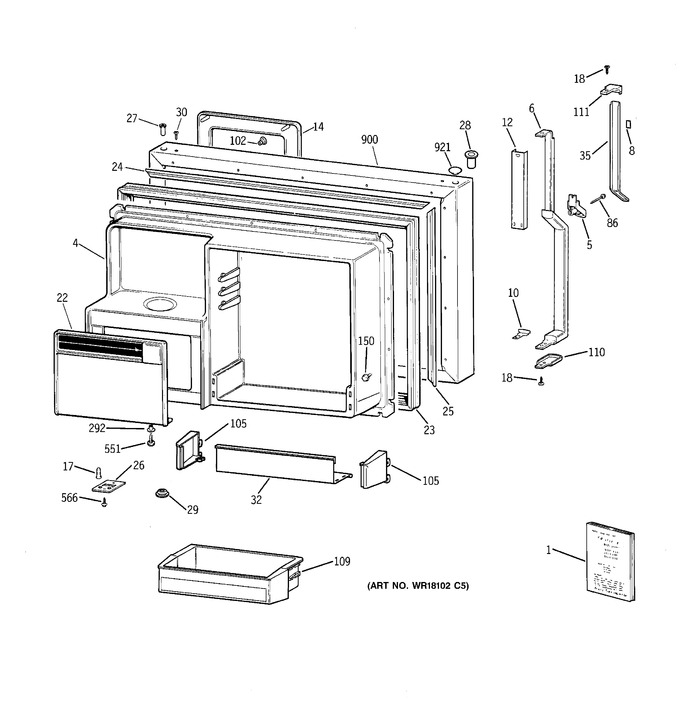 Diagram for TBX25PRYALWW